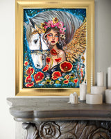 Arabian Ascend ~ Original Artwork  ( framed ) 60 x 50 cm