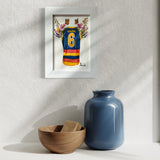 Modra — Original Mini Painting | Framed (23 x 17 cm)