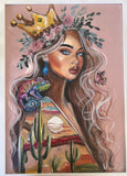 Chameleon Queen ~ Original Artwork ~ 72 x 52 cm