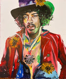 King Jimi ~ Original Painting 60cm x 50 cm