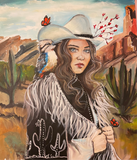 Kingfisher Cowgirl~ Fine Art Prints