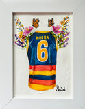 Modra — Original Mini Painting | Framed (23 x 17 cm)