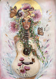 She Who Hums Beneath the Moon ~ Original Painting ( 60cm x 50cm) on canvas