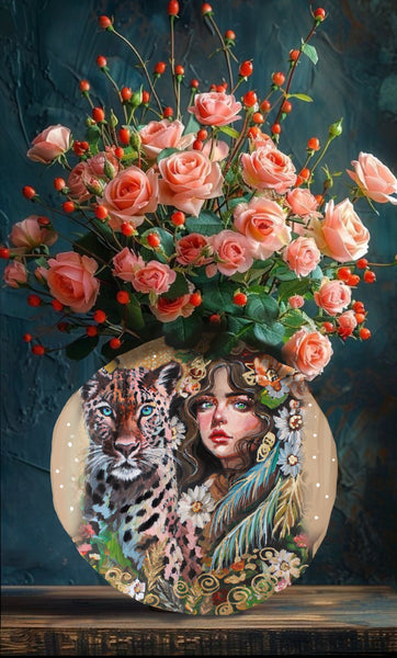 Strength Vase ~ ( double sided ) 25cm x 25 cm