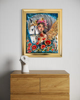 Arabian Ascend ~ Original Artwork  ( framed ) 60 x 50 cm