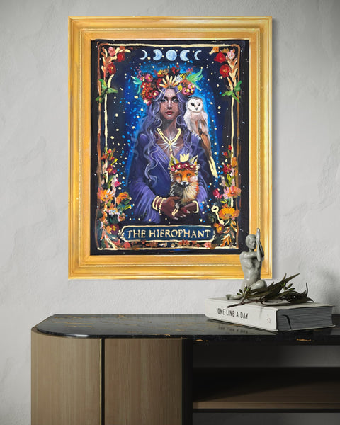 The Hierophant ~ Original Painting ( Framed ) 70 x 60 cm