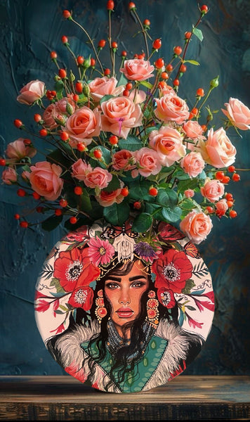 Valentina Vase ~ ( double sided ) 25cm x 25 cm