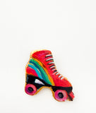 Retro Roller Skates Brooch