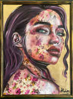 The Rose Goddess ~ Hand Embellished Art Print