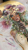 She Who Hums Beneath the Moon ~ Original Painting ( 60cm x 50cm) on canvas