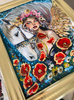 Arabian Ascend ~ Original Artwork  ( framed ) 60 x 50 cm
