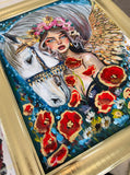 Arabian Ascend ~ Original Artwork  ( framed ) 60 x 50 cm
