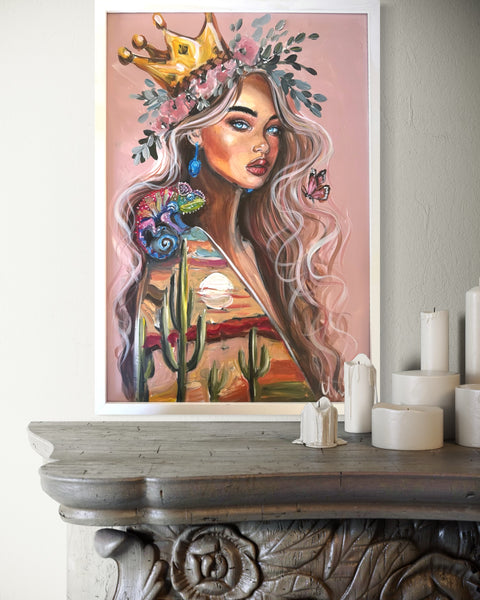Chameleon Queen ~ Original Artwork ~ 72 x 52 cm