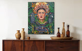 Frida and the Yellow Cockatoos ~  Original Artwork 60 x 76 cm ( free shipping Aus wide )