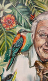 Sir David Attenborough ~ Original Painting 60 x 50 cm