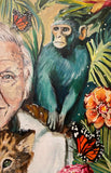 Sir David Attenborough ~ Original Painting 60 x 50 cm