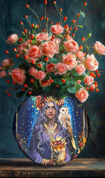 Hierophant Vase ~ ( double sided ) 25cm x 25 cm