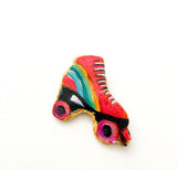 Retro Roller Skates Brooch