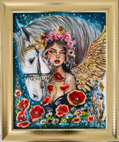 Arabian Ascend ~ Original Artwork  ( framed ) 60 x 50 cm