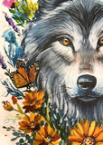 Whimsical Wolf ~ Original Painting 60cm x 50cm