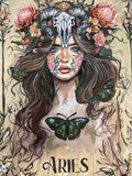 ARIES ~ Bushland Warrior Goddess Original Painting ( 86cm x 69cm Framed )