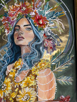 Sagittarius Goddess: The Oracle of Aim and Ascent ~ Original Painting 98 x 68cm  ( framed )