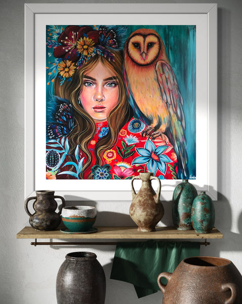 Zeta & The Sunset Owl ~ Fine Art Print