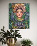 Frida and the Yellow Cockatoos ~  Original Artwork 60 x 76 cm ( free shipping Aus wide )