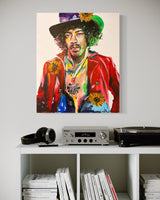 King Jimi ~ Original Painting 60cm x 50 cm