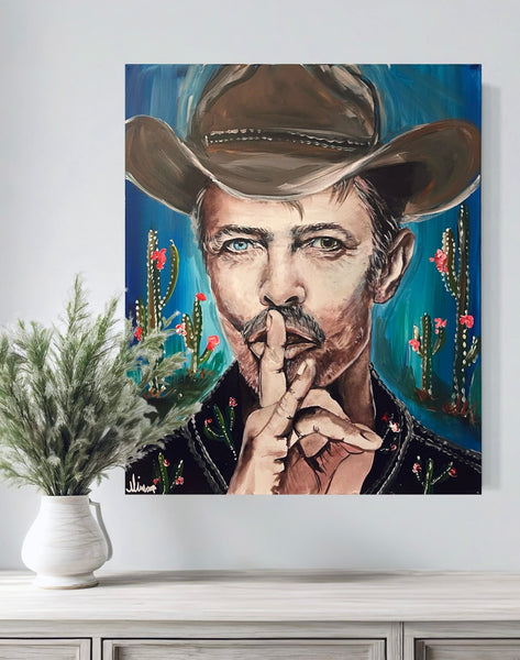 Bowie in the Wild West ~ Original Painting 60cm x 50 cm