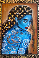 Moonsnake Goddess ~ Original Painting 90 x 60 cm