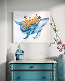 Wildflower Whale ~ Original Painting 60cm x 50cm