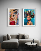 Sienna Goddess ~ Hand Embellished Art Print