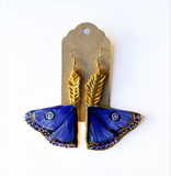 Luna Moth Earrings ( purple )
