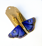 Luna Moth Earrings ( purple )