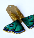 Luna Moth Earrings ( Green)