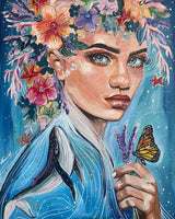Sabilla Ocean Queen ~ Hand Embellished Art Print