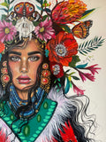 Valentina ~ Hand Embellished Art Print