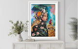 Saniya Leopard Goddess ~ Hand Embellished Art Print