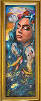 Luna Goddess ~ Hand Embellished Art Print